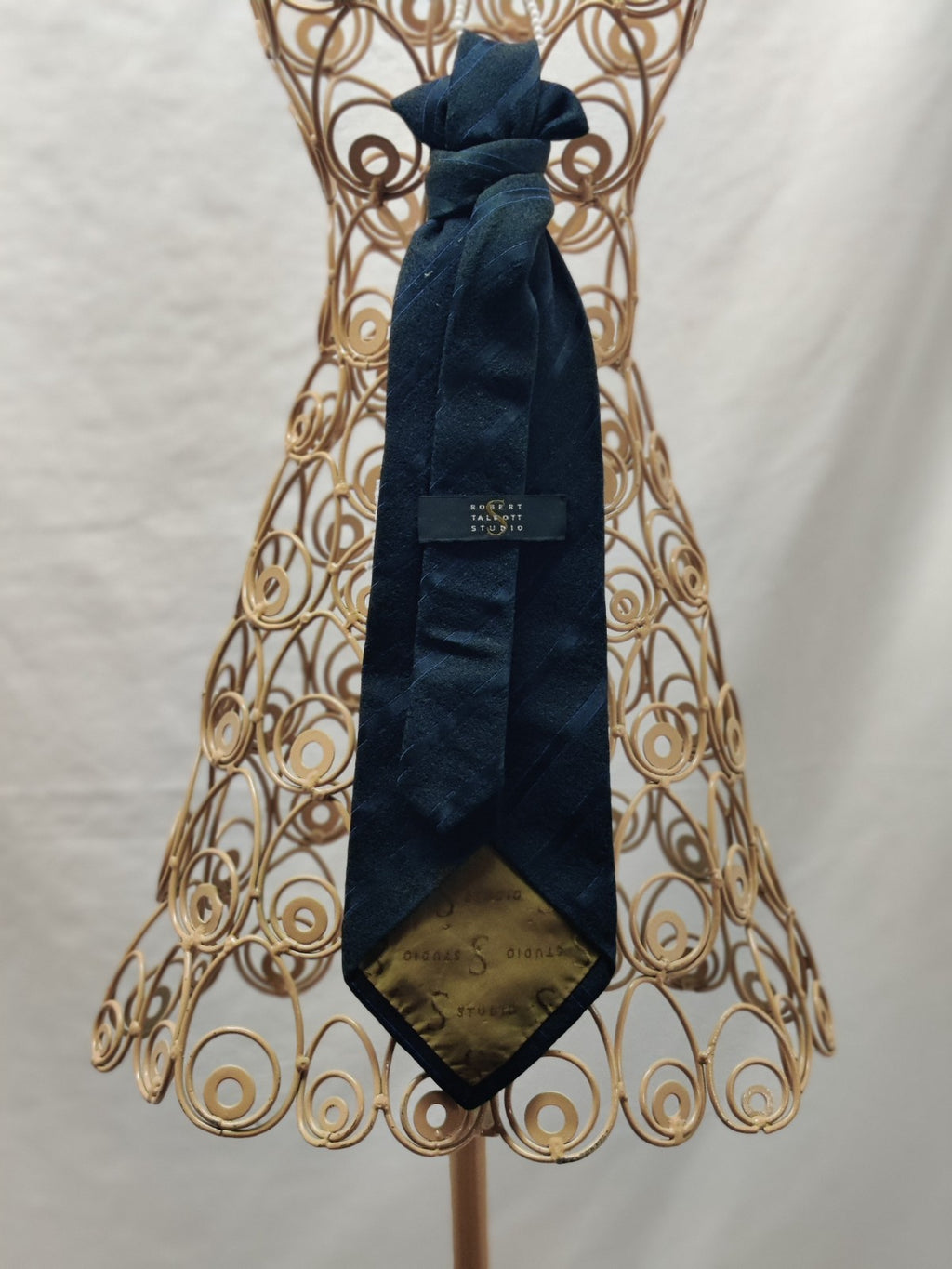 BRIDAL JABOT NECKLACE - NAVY & WHITE LACE - PEARLS - WEDDING DAY - OOA