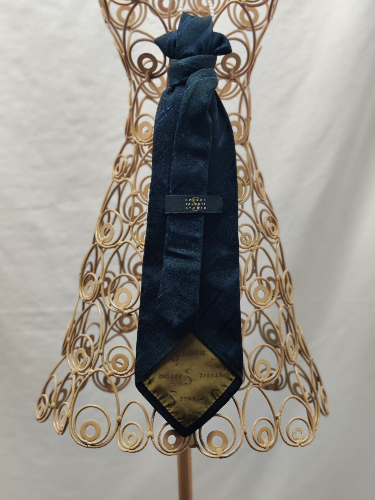 BRIDAL JABOT NECKLACE - NAVY & WHITE LACE - PEARLS - WEDDING DAY - OOA