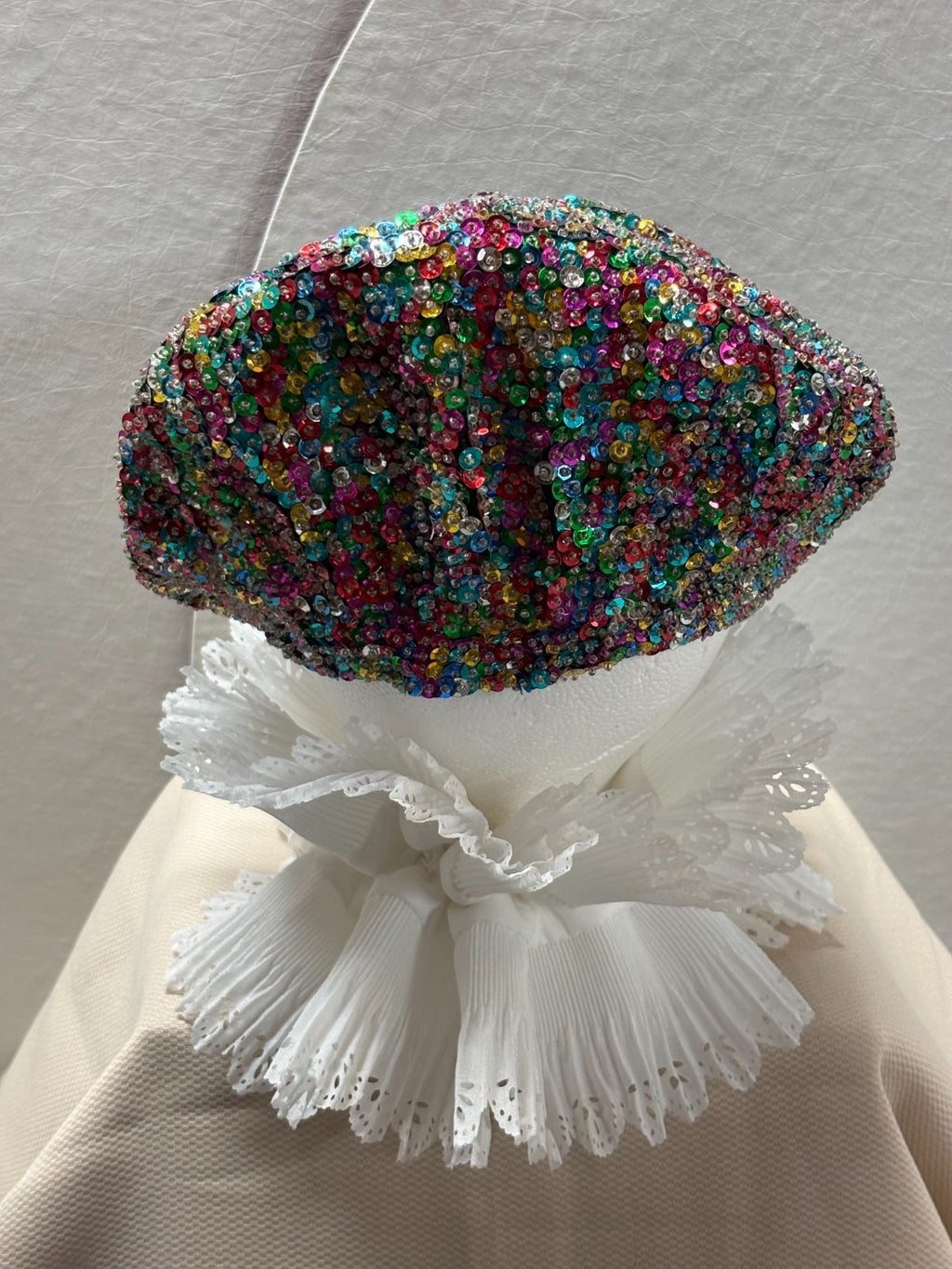 Multicolor Sequin Newsboy Cap - Rainbow Confetti Flat Cap - Sparkle Festival Hat