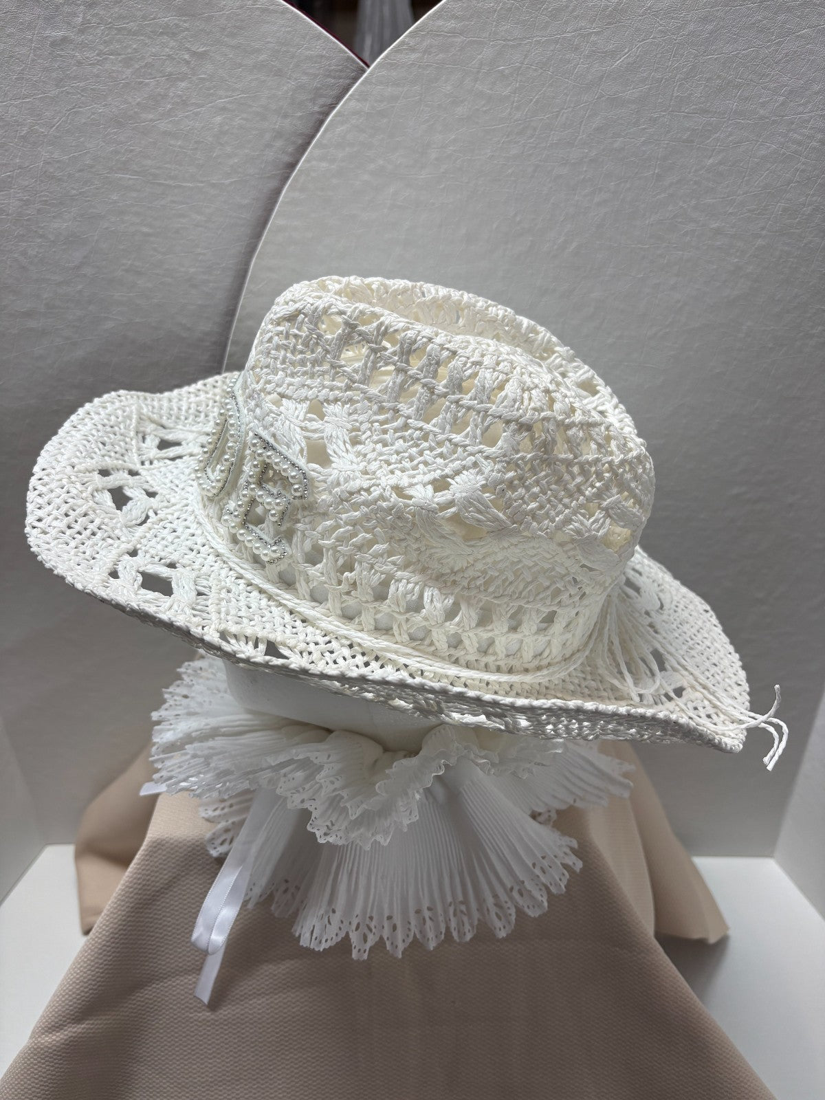 Bride Cowboy Hat plus Groom Baseball Cap couple set - Wedding Bundle $8 EXTRA!