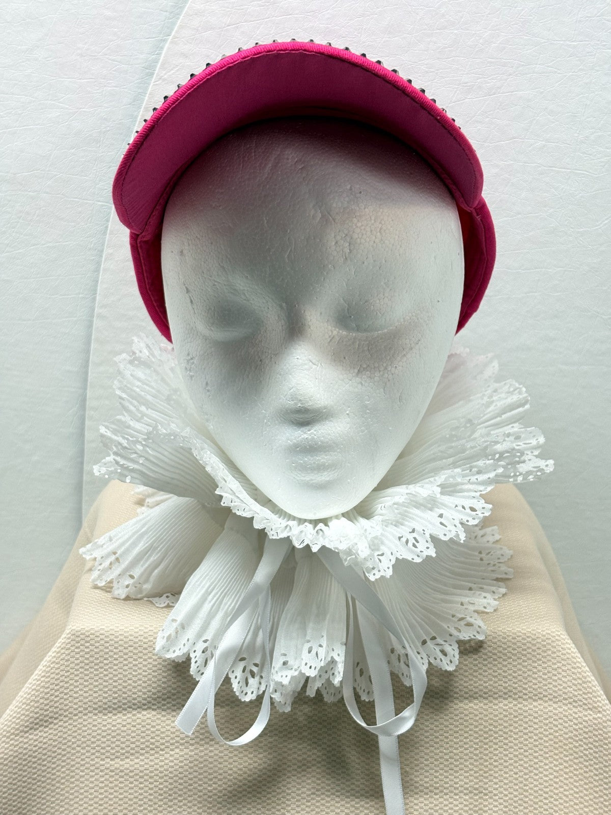 Hot Pink Bling Baseball Cap - Silver Rhinestone Angel Wings & Full Crystal Brim