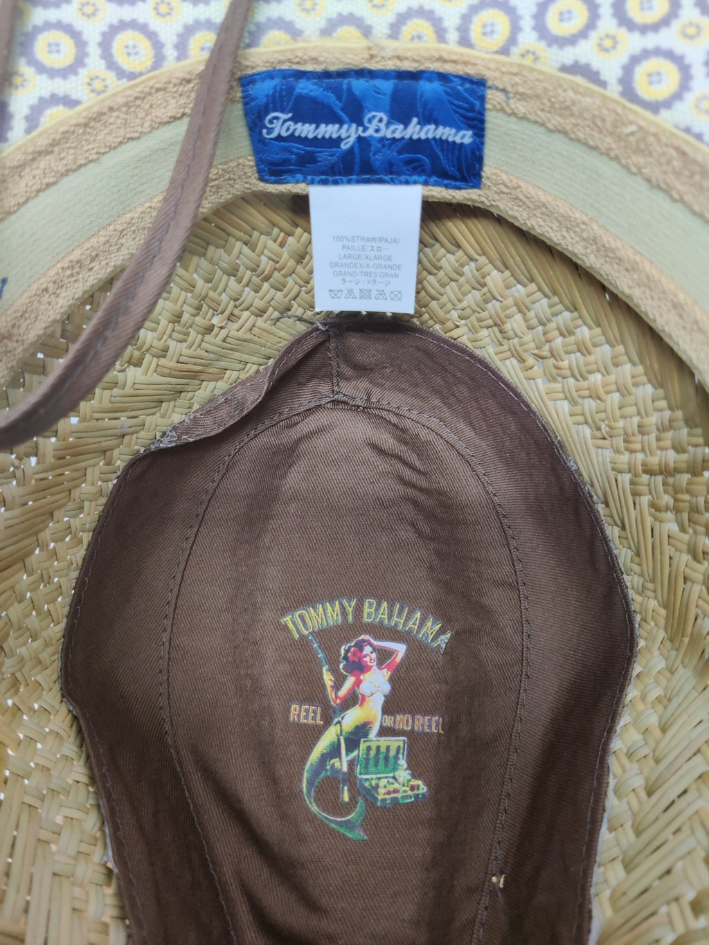Tommy Bahama Straw Fedora Sun Hat - Natural Woven - Brown Leather Band