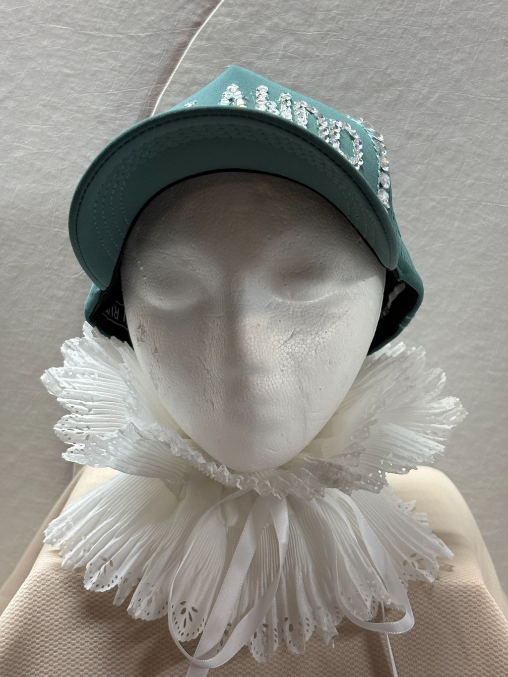Orlando Bling Baseball Cap - Rhinestone Sage Green Trucker Hat - Handmade Sparky