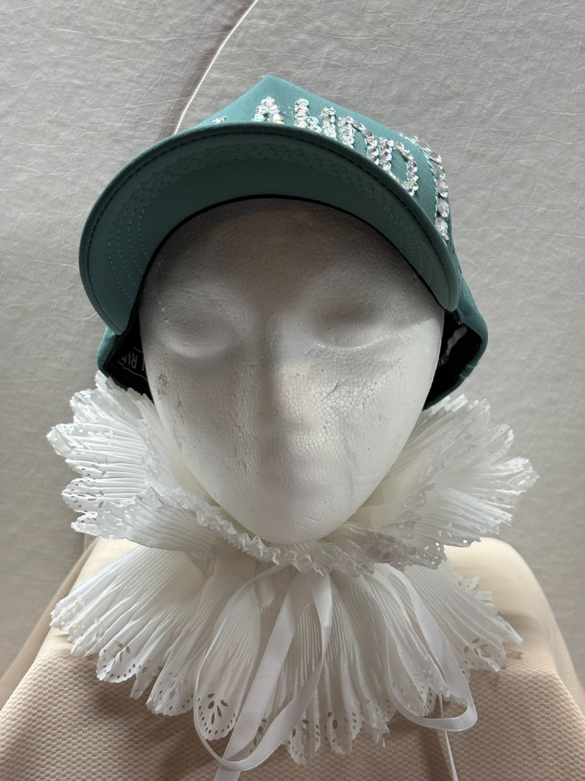Orlando Bling Baseball Cap - Rhinestone Sage Green Trucker Hat - Handmade Sparky