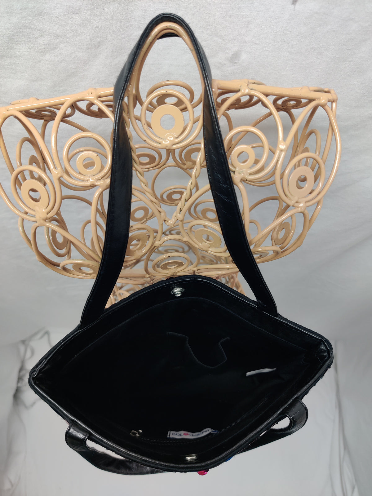 Vintage Limited Too Sequin Tote Bag 90s Y2K Multicolor Disco Paillette - Black
