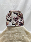 Betsey Johnson Floral Rose Dome Satchel Purse - Cream Burgundy Blush Top Handle