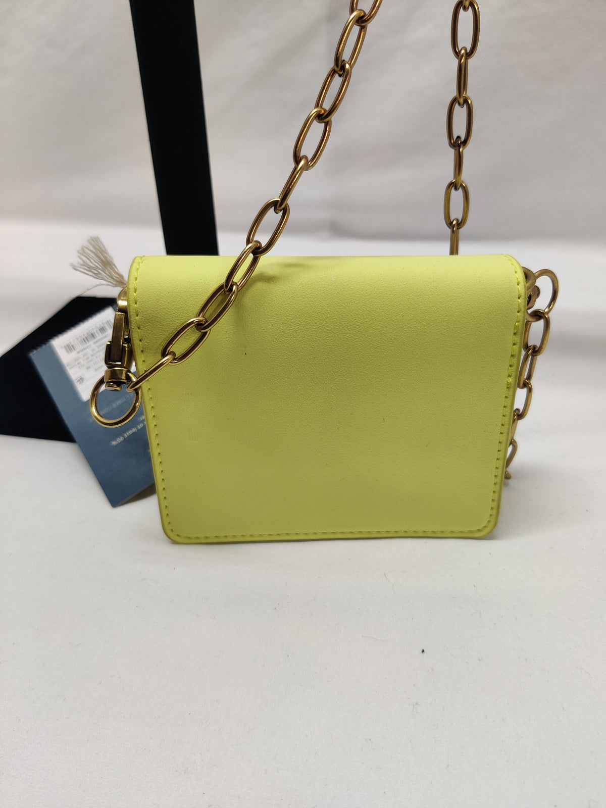 Neon Yellow Micro Crossbody Bag - Gold Chain - NWT Mini Card Purse. NWT